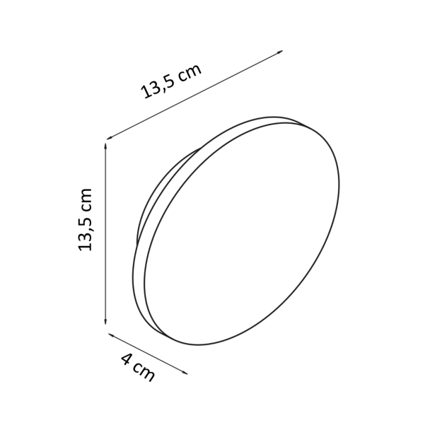 Aplique de oficina blanco 6W - Lunar