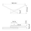 Aplique - LED 2 Luces cromo plata -Yuna