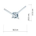 Aplique - LED 2 Luces cromo plata -Yuna