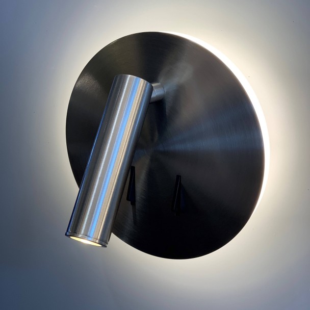 Lámpara de lectura moderna con doble luz e...