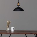 Lámpara colgante industrial negra vintage - Aster