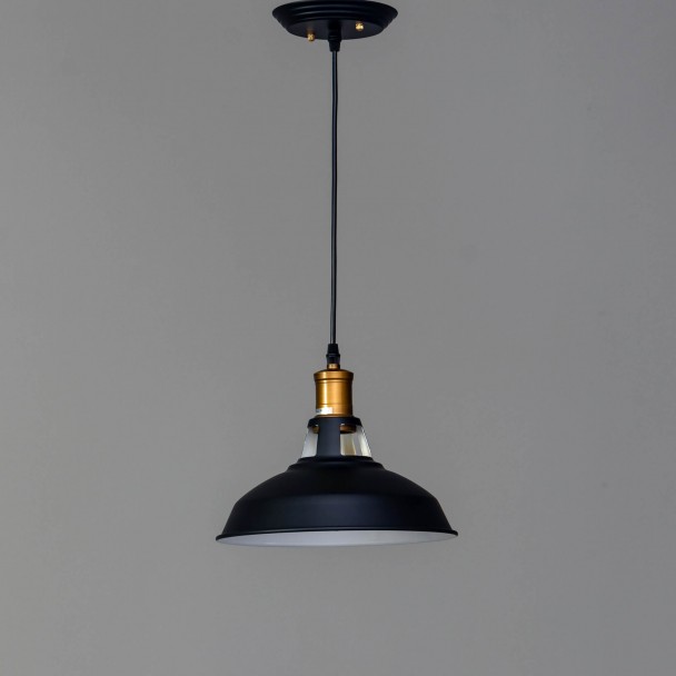 Lámpara colgante industrial negra vintage - Aster