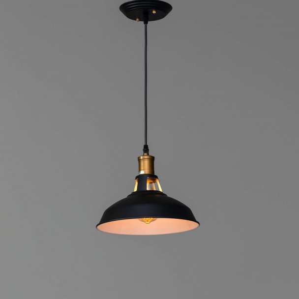Lámpara colgante industrial negra vintage - Aster
