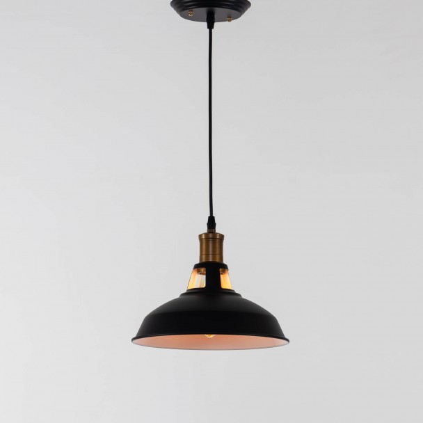 Lámpara colgante industrial negra vintage - Aster