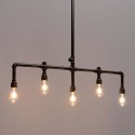Lámpara de techo moderna 5 luces metalo marron - Maestro