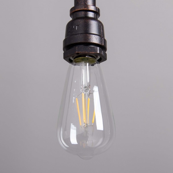 Lámpara de techo moderna 5 luces metalo marron...