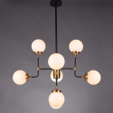 Lámpara de Techo Industrial 8 Luces - Vidrio Blanco Zenith