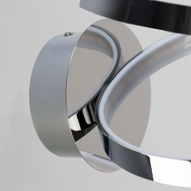 Aplique LED en espiral cromado - Film