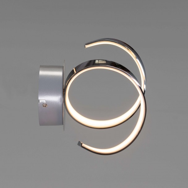 Aplique LED en espiral cromado - Film