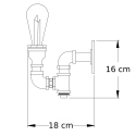Aplique de pared industrial vintage - Lumi
