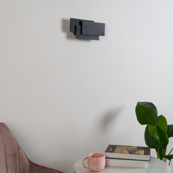 Aplique LED negro con clase tripartita - Trio 