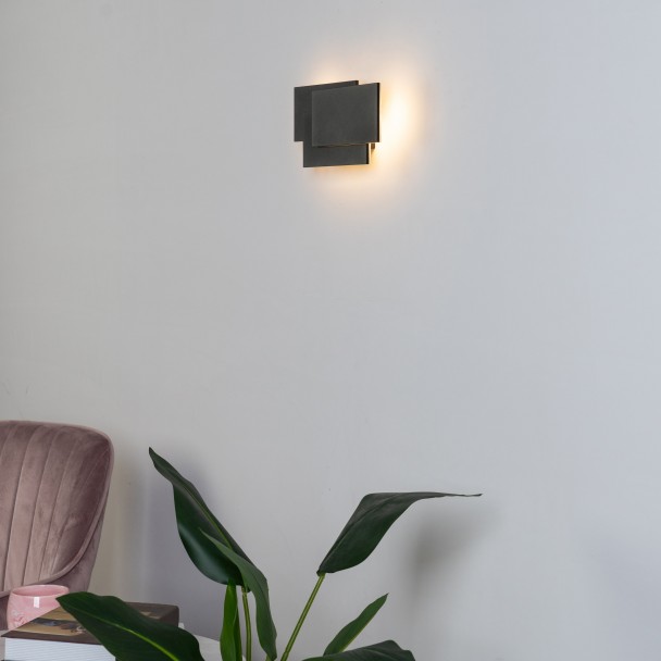 Aplique moderno LED negro tripartito -Trio