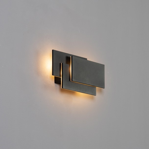 luz eléctrica de pared LED negro - Trio
