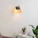 Aplique de pared de vidrio de color ámbar pequeña - Linz