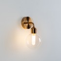 lámpara de pared de cristal y latón - Giani 