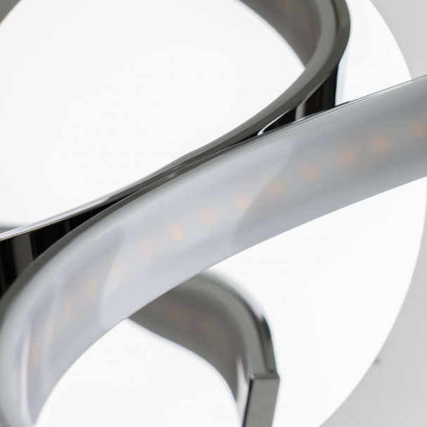 Aplique LED en espiral cromado - Film