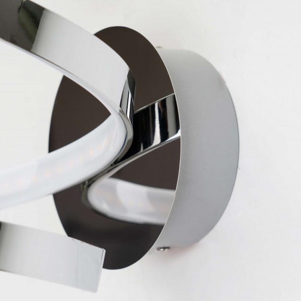Aplique LED en espiral cromado - Film