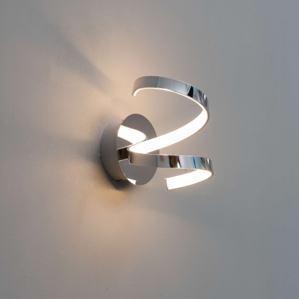Aplique LED en espiral cromado - Film