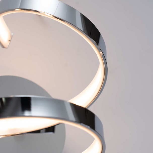 Aplique LED en espiral cromado - Film