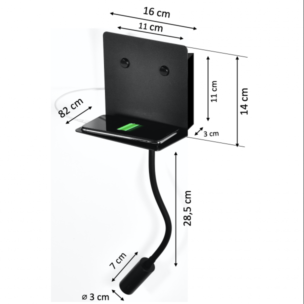 negro de la pared LED - Viola