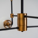 Lámpara de Techo Industrial 8 Luces - Vidrio Blanco Zenith