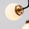 Lámpara de Techo Industrial 8 Luces - Vidrio Blanco Zenith