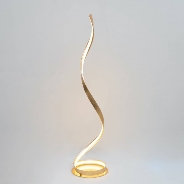 Lámpara de pied dorada salón LED - Millenium