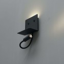 Negro Soporte LED cargador USB - Viola