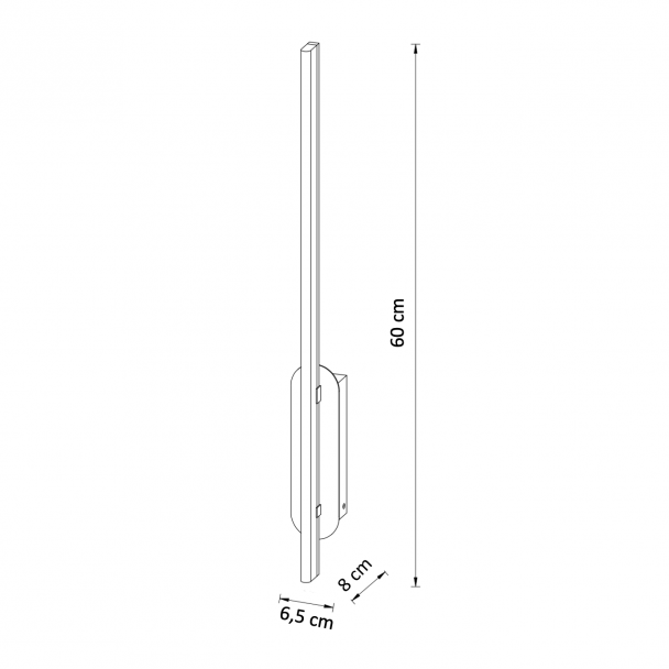 Aplique LED negro minimalista