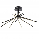 Lámpara de techo de líneas rectas de metal negro mate