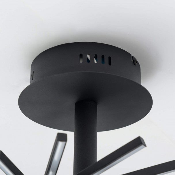 Brazo de luz de techo negro con LED integrado