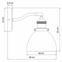 Aplique de pared con acabado metálico de latón
