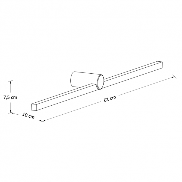 Lámpara de pared larga para el salón