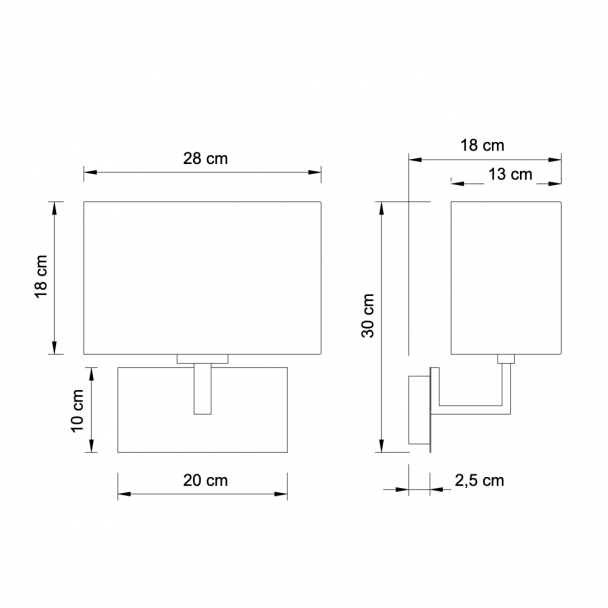 Lámpara de pared moderna para habitaciones de hotel