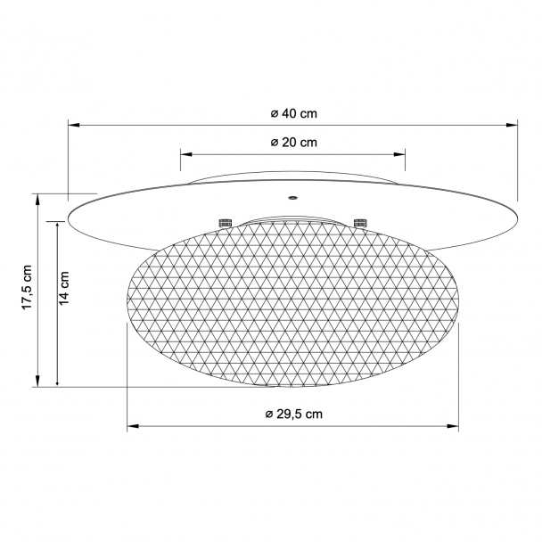 Lámpara de pared de cristal con rejilla
