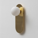 Lámpara de pared con pantalla de cristal