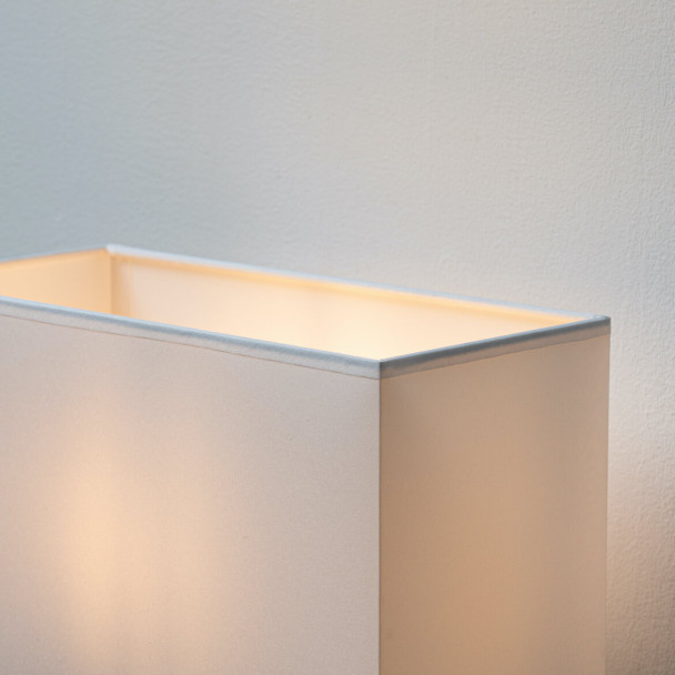 Aplique cromado, tela blanca con base E27