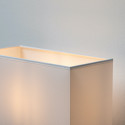 Aplique cromado, tela blanca con base E27