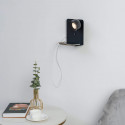 Aplique negro con luz LED