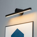 Lámpara de pared LED larga y negra