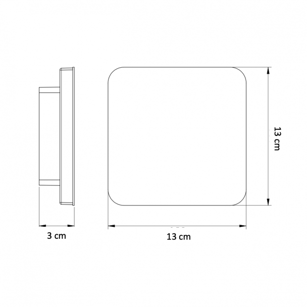 Pequeña lámpara de pared moderna de color negro