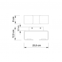 Aplique rectangular blanco