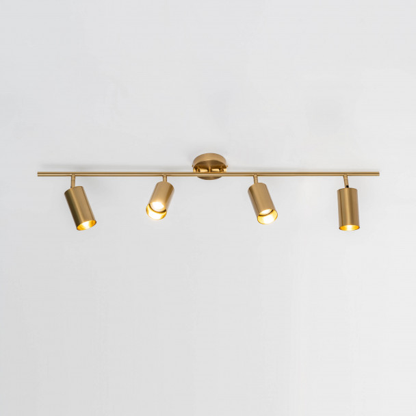 Lámpara de techo o de pared de metal dorado