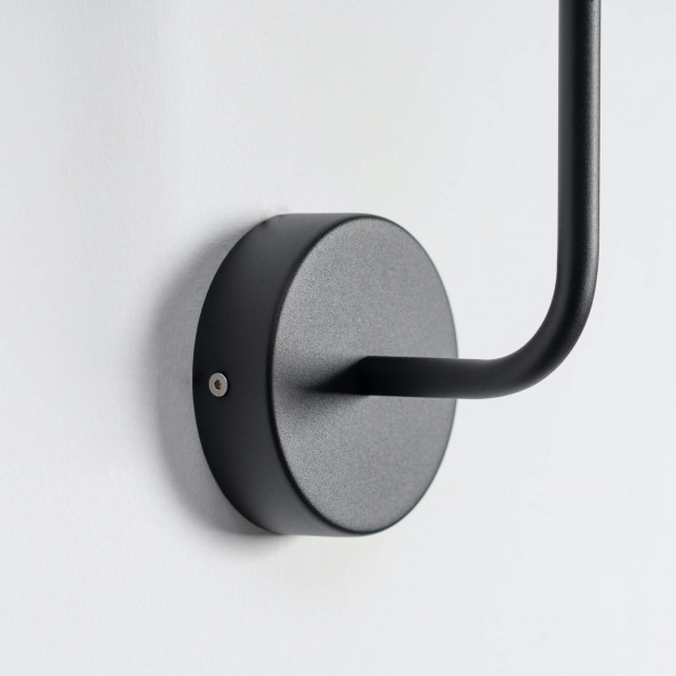 Lámpara de pared con base redonda pequeña