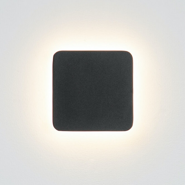 Aplique cuadrado negro de luz indirecta