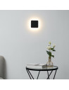 Aplique LED con bordes redondeados minimalista negro - Eporedia