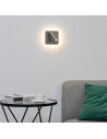 Luminaria de pared cuadrada plateada doble luz LED multifuncional - Bilbao