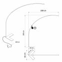 Lámpara de pie LED de diseño curvo grande - Avellino
