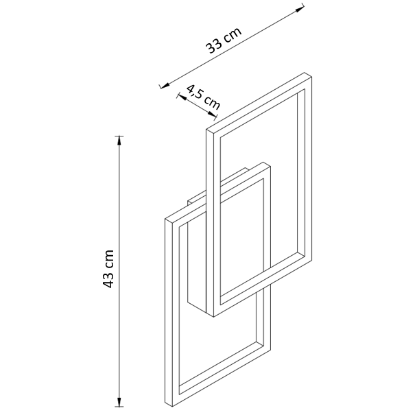Aplique rectangular blanco