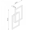 Aplique rectangular blanco